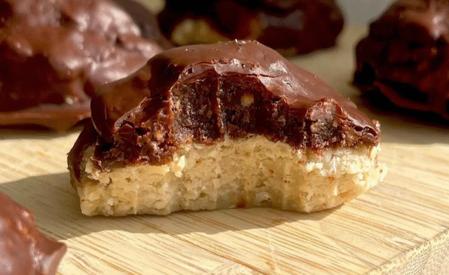 No bake biskvier utan gluten, socker och veganska